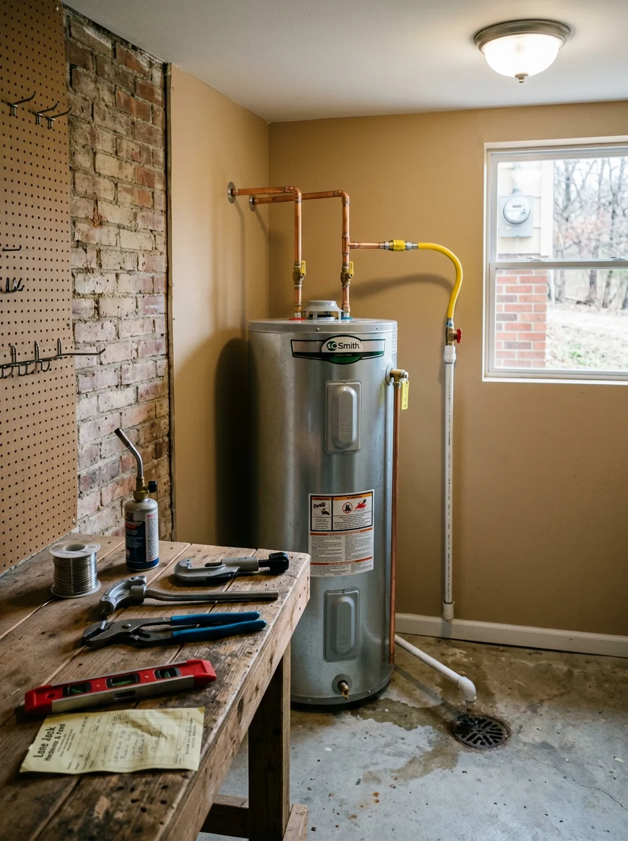 Water heater installation in a Lone Jack, Missouri home